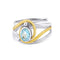 Leaf Ring in Silver Gold & various gemstones